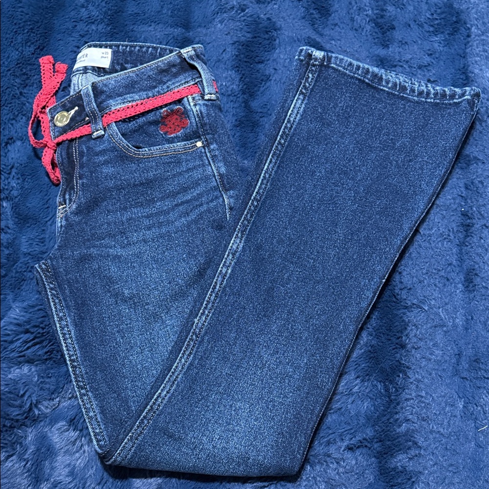 Hollister Blue Jeans with Red Details